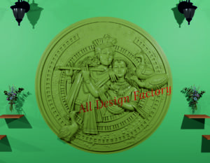 Radha krishna round 48x48x1.5